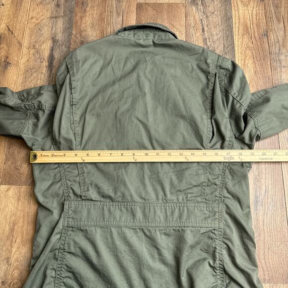 J Crew Jacket Women's Small Green Field Utility Military Pockets Button Up 6280 - Picture 9 of 11
